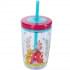  Стакан детский с трубочкой Contigo Floating Straw Tumbler (0,47 литра), розовый пригодится для туризма, рыбалки, охоты и повседневного использования, фото  (2) 