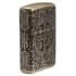  Зажигалка Zippo Armor с покрытием Antique Brass, латунь/сталь, золотистая, матовая, 36x12x56 мм пригодится для туризма, рыбалки, охоты и повседневного использования, фото  (1) 