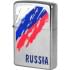  Зажигалка Zippo Russia Flag с покрытием Street Chrome™, латунь/сталь, серебристая, матовая пригодится для туризма, рыбалки, охоты и повседневного использования, фото  (1) 