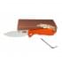  Нож Honey Badger Flipper L с оранжевой рукоятью пригодится для туризма, рыбалки, охоты и повседневного использования, фото  (3) 