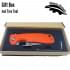  Нож складной туристический Honey Badger Flipper M с оранжевой рукоятью пригодится для туризма, рыбалки, охоты и повседневного использования, фото  (6) 