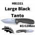  Нож складной туристический Honey Badger Tanto L с чёрной рукоятью пригодится для туризма, рыбалки, охоты и повседневного использования, фото  (1) 