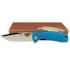  Нож складной туристический Honey Badger Tanto L с голубой рукоятью пригодится для туризма, рыбалки, охоты и повседневного использования, фото  (5) 