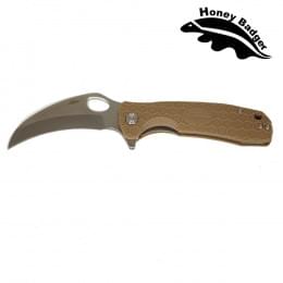 Нож складной туристический Honey Badger Сlaw L с песочной рукоятью