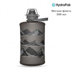 Фляга для воды мягкая HydraPak Stow 0,35 L серая с рисунком